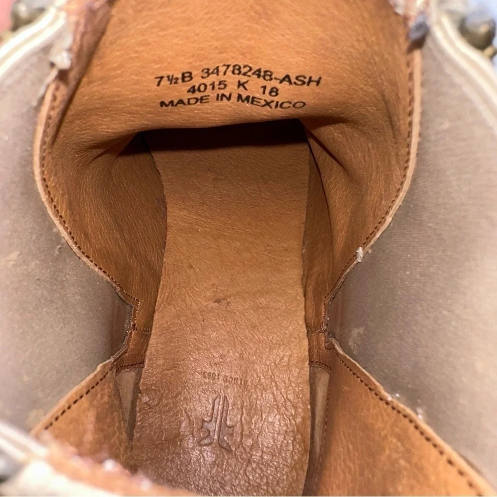 FRYE 3478248-Ash Women's Suede Carly Zip Chelsea Boot Sz 7.5B